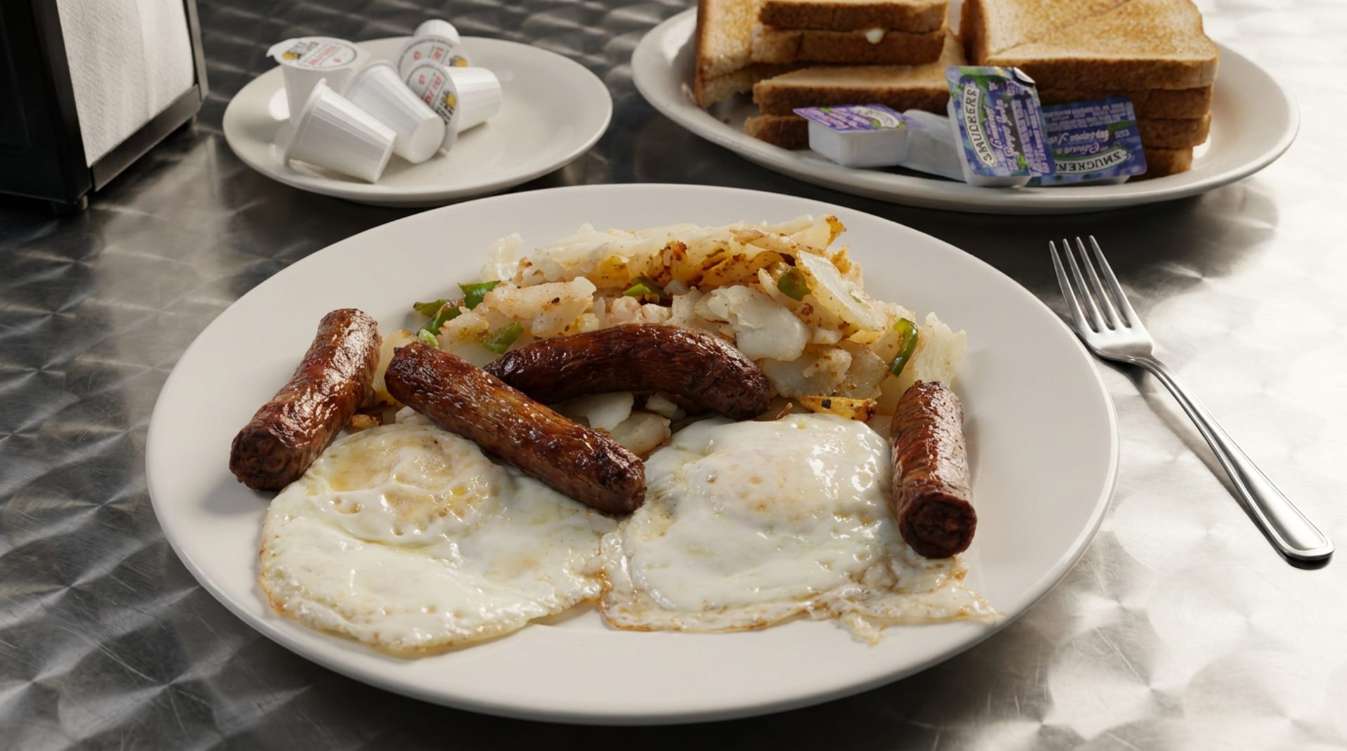 Breakfast and coffee