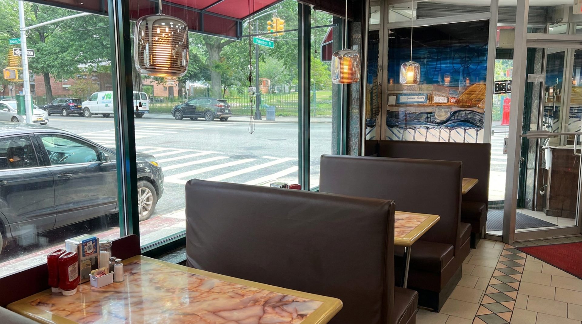 A Grand Avenue table in Maspeth